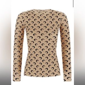 Marine Serre Bodycon Crescent moon long sleeve shirt!